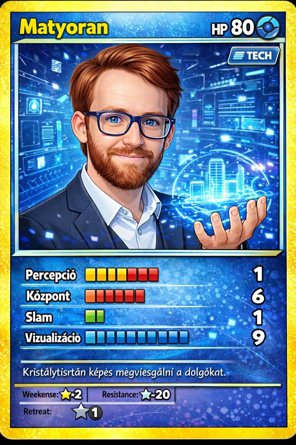 Portré a vizuális részletekért felelős csapattagról